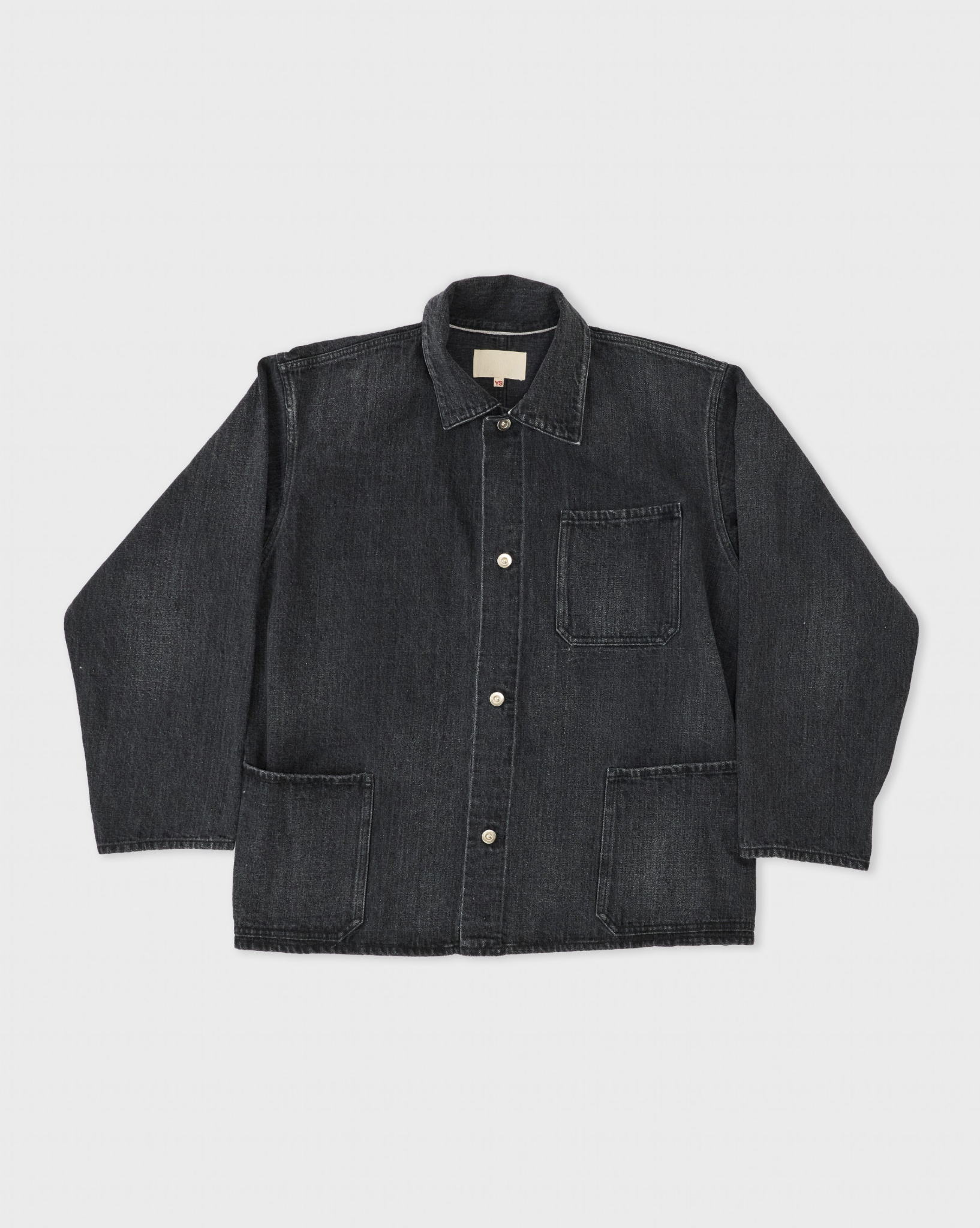 SSSTEIN – SILK NYLON COLLARED ZIP JACKET (CHARCOAL BROWN) — EQUIPMENT